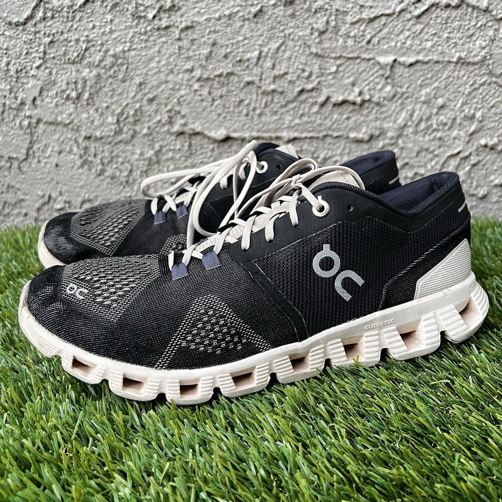 On Cloud X Shoes Women Size 9.5 Black/Pearl US Athletic Running Sneakers